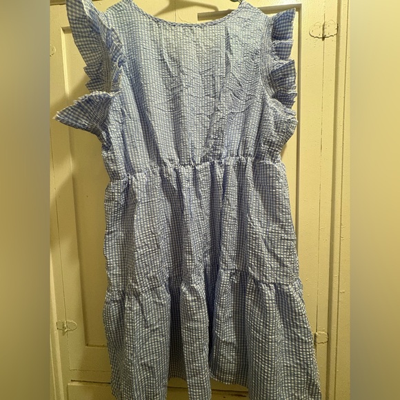 SHEIN Curve 4XL Blue/White Gingham Dress - Picture 4 of 5